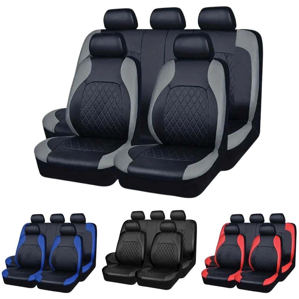 Universal Car Seat Covers PU Black Fashions Sports Seat Covers PU Car Seat Cover Universal Interior Accessories