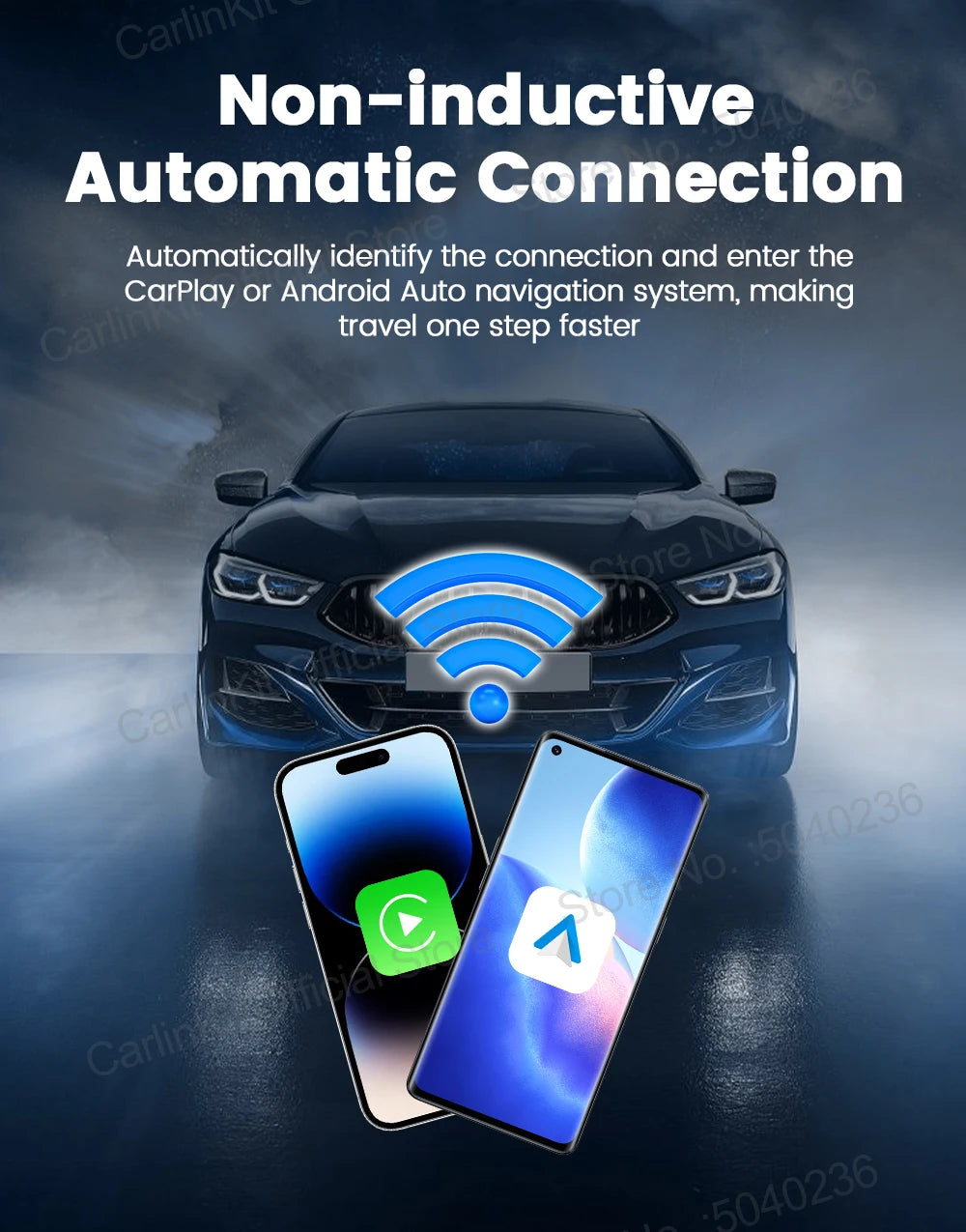 CarlinKit 5.0 Mini Ultra / Pro Wireless CarPlay & Android Auto Adapter For OEM Cars Upgrade WiFi BLE Wireless Auto-connect Phone